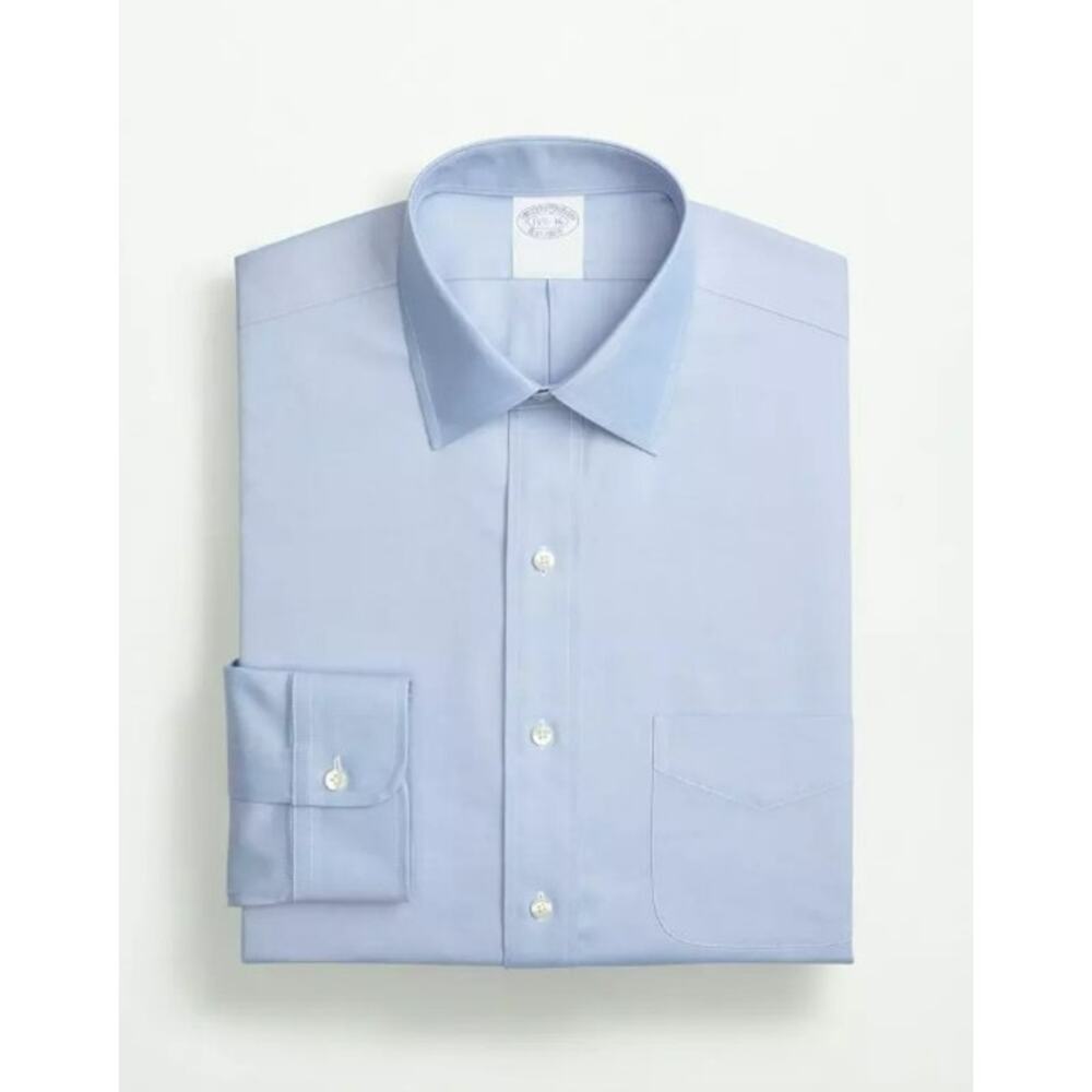 NWT Brooks Brothers Stretch Non-Iron Pinpoint Oxford Ansley Collar Shirt - Picture 3 of 8